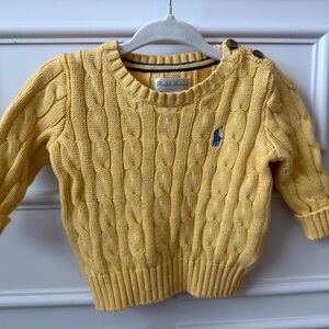 Ralph Lauren Yellow Cable Knit Sweater